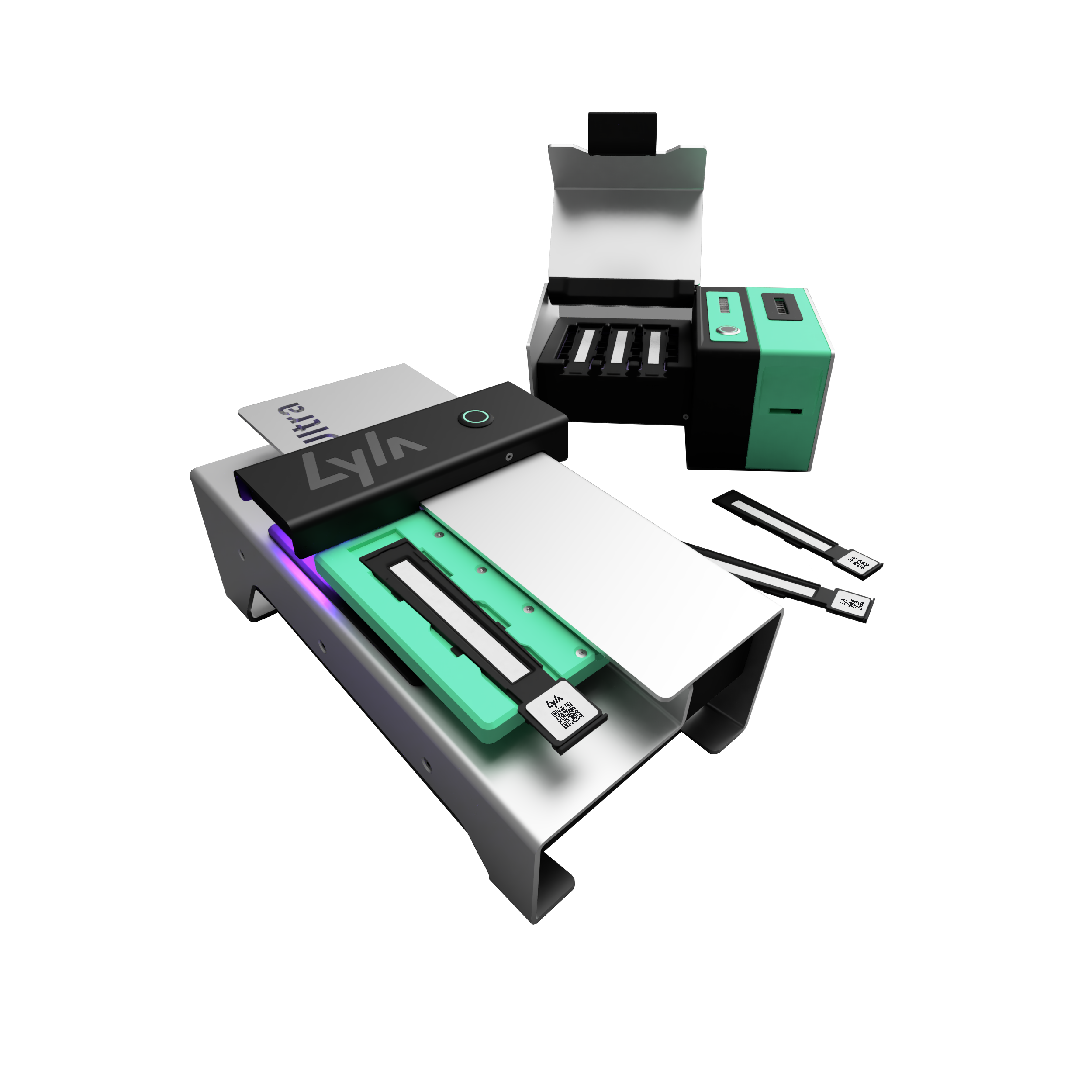 Lyla Ultra scanner and drying station with pre-cut iTLC cartridges